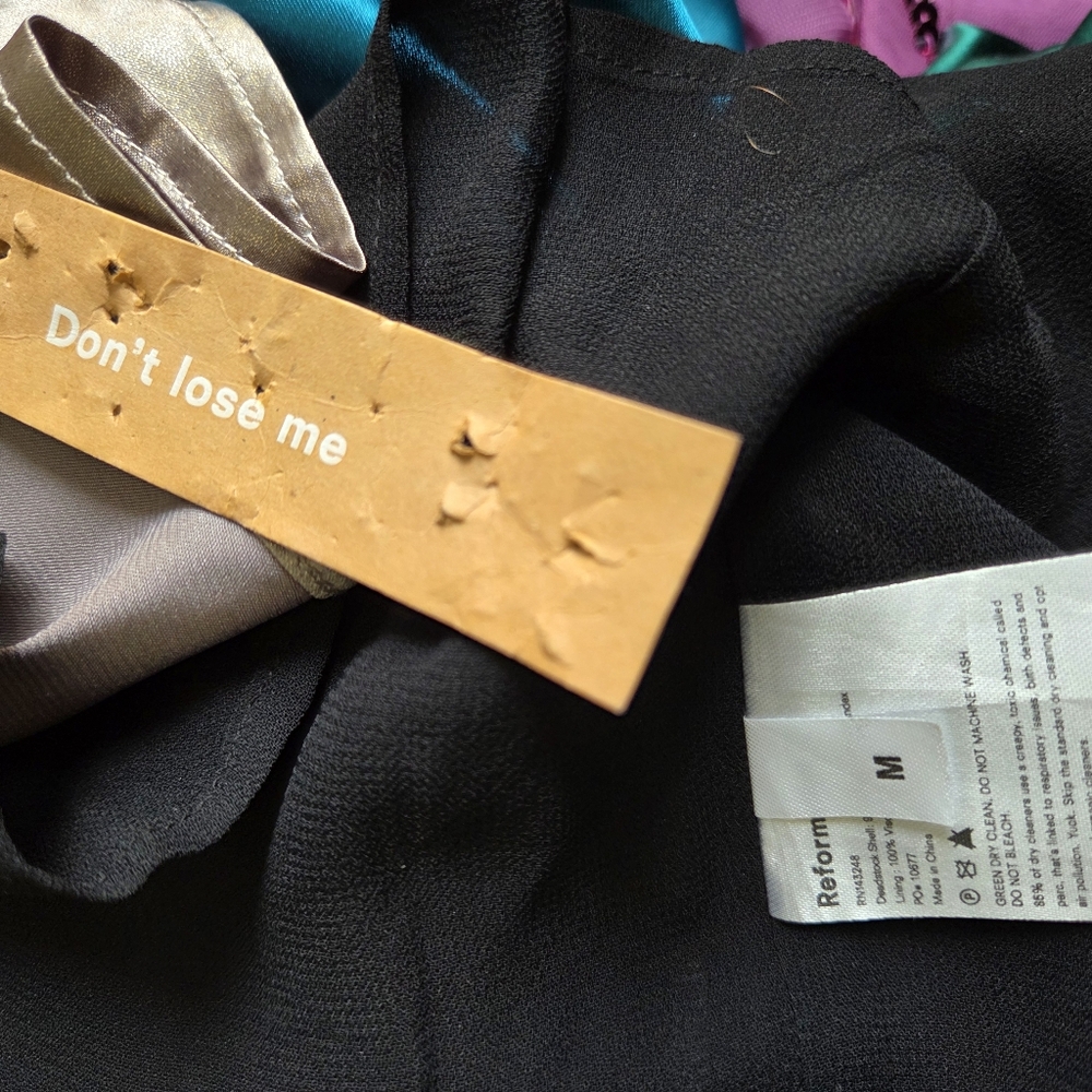 NWT Reformation Terezia Silver Mini Wrap Dress Size M - Picture 4 of 5